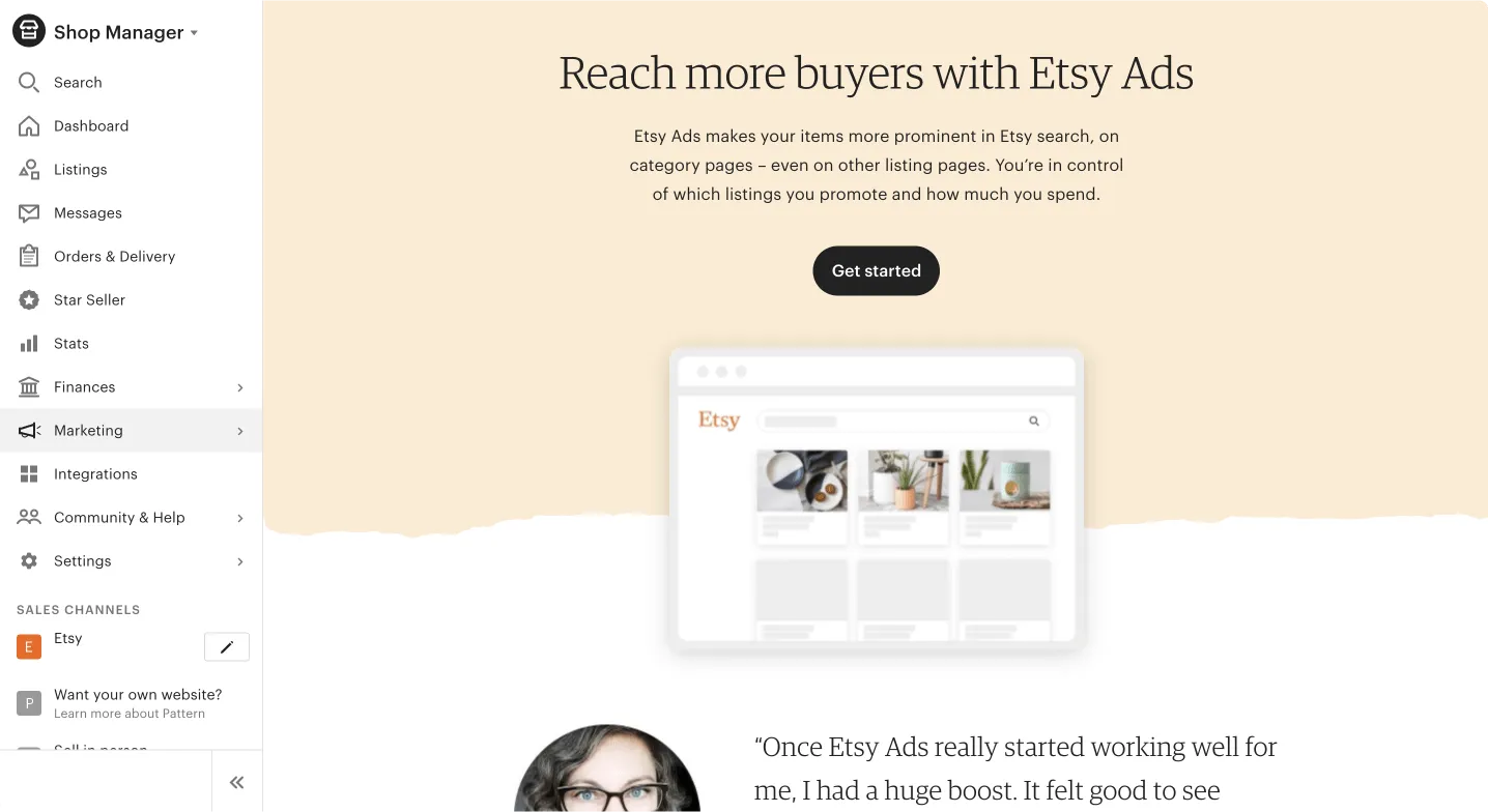 Quảng cáo Etsy